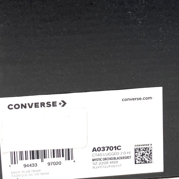 Converse Chuck Taylor Lugged 2.0 High Top Canvas Bordo Women's Sneakers A03701C - Picture 8 of 9